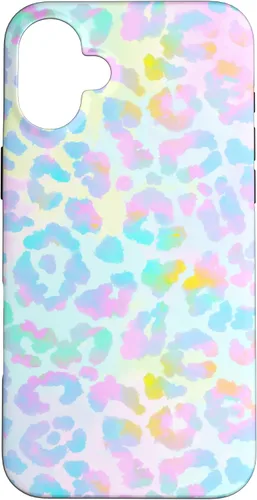 Vista 23 de Colorido lindo arco iris Tie Dye sirena Boho Leopard caso para iPhone 17