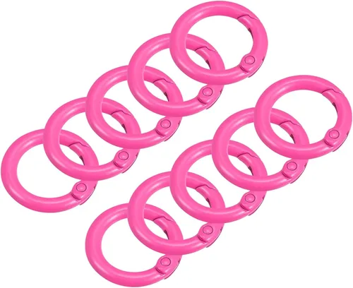 Vista 17 de uxcell Anillos redondos de resorte, hebilla de gatillo para bolsos, monederos, llavero