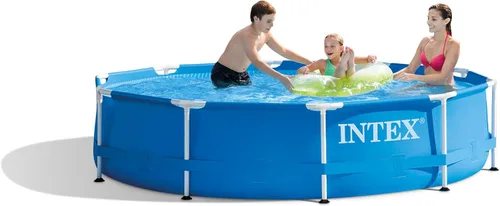 Vista 8 de Intex 28200EH - Piscina redonda de 10 pies x 30 pulgadas para 4 personas, marco de metal para exteriores, sobre el suelo, con fácil instalación