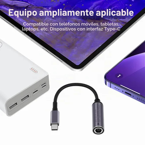 Vista 7 de SinLoon PD 100W DC 0.291 in x 0.197 in Hembra (0.291 x 0.024 in) Entrada a USB tipo C Macho Cable de carga de alimentación, 100W DC7450 a Tipo C