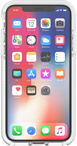 Vista 2 de Tech21 Evo Check - Funda delgada para iPhone X/XS, color blanco transparente, protección inalámbrica y resistente