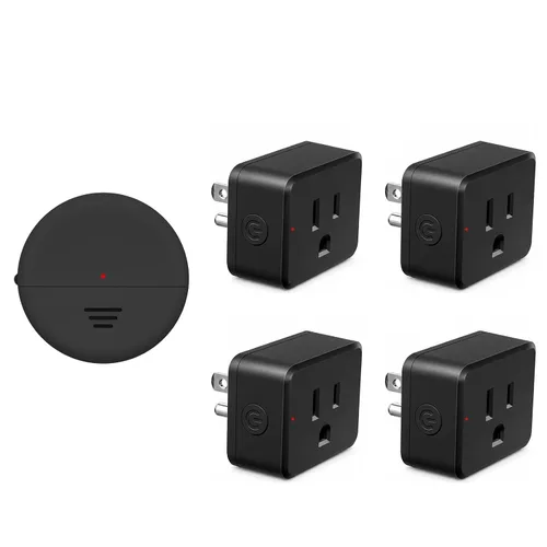 Vista 169 de Remote Switch Outlet,NineLeaf Remote Control Outlet Plug with Switch Wireless On/Off Light Switches Wall Mounted,15A/1500W LED,TUV List,No Wiring