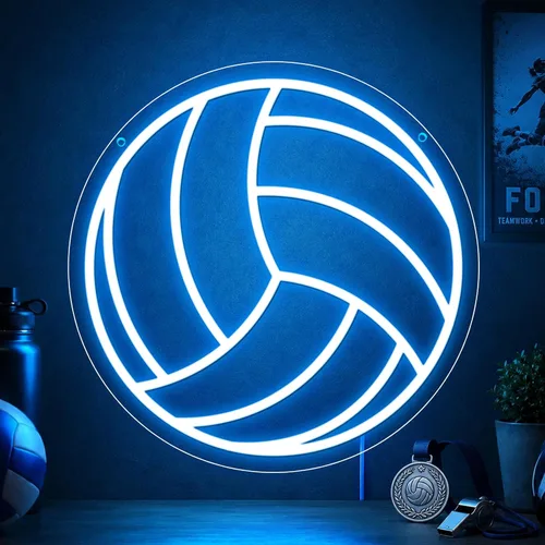 Vista 10 de Letrero de neón de fútbol, letreros de neón LED de fútbol para decoración de pared, luz de fútbol regulable alimentada por USB con interruptor
