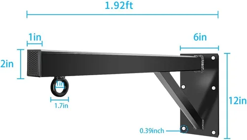 Vista 4 de Aoneky Heavy Duty Punching Bag Wall Mount Bracket, 1000LB Capacity Universal Boxing Bag Hanger for MMA, Muay Thai, Home Gym Training, Solid Steel