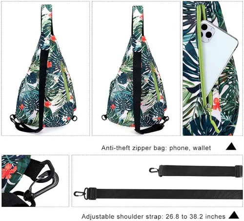 Vista 4 de HUA ANGEL Bolso bandolera para hombres y mujeres, mochila casual para viajes, senderismo, gimnasio
