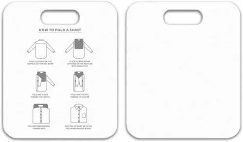 Vista 9 de Zerodis Tabla plegable para camisas, tabla plegable para camisetas, tabla plegable de plástico, carpeta de lavandería, herramienta de almacenamiento
