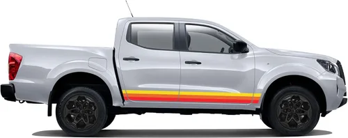 Vista 5 de Calcomanías gráficas de líneas retro compatibles con Nissan Navara Np300 (azul Retro)