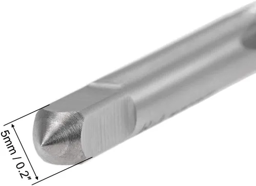 Vista 4 de uxcell Macho de la máquina 1/4-20 UNC rosca 2B clase 3 flautas de alta velocidad tornillo de acero roscado herramienta de roscar 2 unids