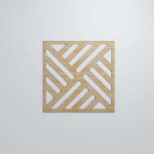 Vista 5 de 23 3/8"W X 23 3/8" H Large Allen Decorativos Paneles De Pared De Madera De Calado, Hickory