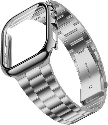 Vista 13 de Wolait Compatible con Apple Watch Band de 1.929 in 1.811 in 1.772 in 1.732 in 1.654 in 1.496 in 1.575 in 1.614 in, correas de acero inoxidable