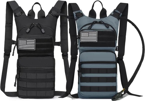 Vista 12 de Mochila de hidratación con aislamiento bolsa de agua con vejiga de 3 l de TPU, mochila táctica Molle de hidratación para senderismo, ciclismo, correr