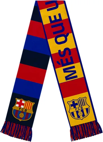 Vista 11 de Icon Sports Bufanda de fútbol con licencia oficial del FC Barcelona, unisex para adultos