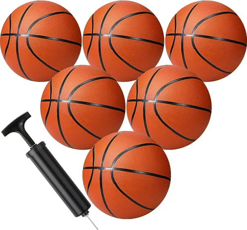 Vista 8 de Wettarn 6 piezas de balones de baloncesto tamaño 5 al por mayor, suministros de donación caritativa cristiana, balón de baloncesto de 27.5 pulgadas