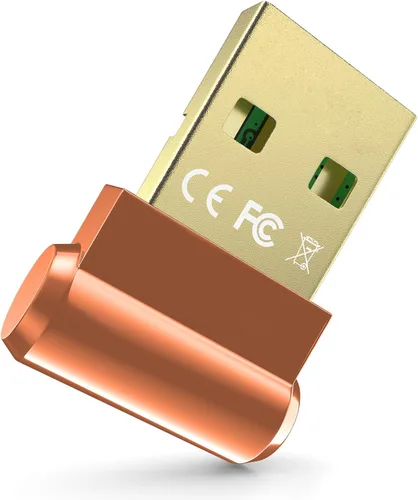 Vista 9 de Adaptador USB Bluetooth 5.1 para PC de escritorio: dongle inalámbrico de largo alcance de 300 pies con antena de 5dBi Plug & Play para portátil Negro