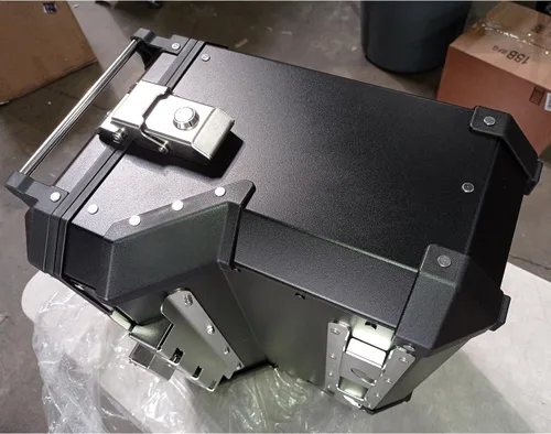 Vista 4 de Fundas laterales de aluminio 42L+36L para BMW F750GS / F850GS 2019-2022, caja de equipaje con soporte de montaje y cerraduras de seguridad