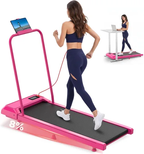 Vista 11 de Walking Treadmill Pad with Adjustable 8% Incline for Home Office 2-Negro