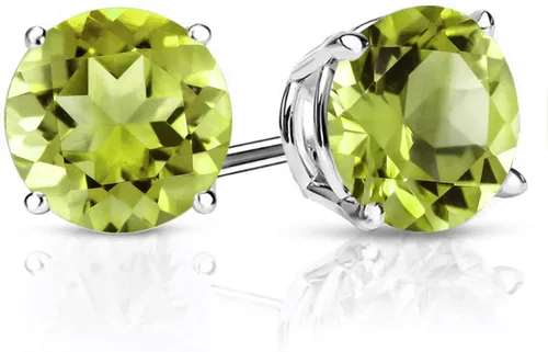 Vista 6 de Juego de 4 piedras de nacimiento de peridoto verde para mujer pulsera 7 pulgadas pendientes 0276in colgante 0354 x 0276in chaquetas 0276in