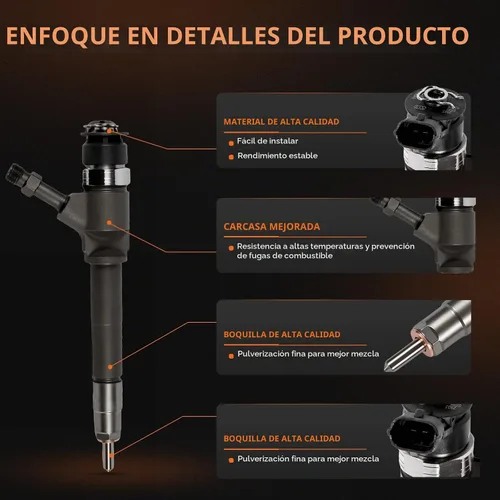 Vista 4 de PANGOLIN 0445110250 inyector de combustible diesel 4PCS se ajusta
