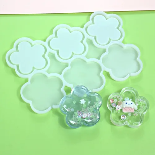 Vista 2 de mostsom Moldes de silicona para piruletas, moldes de silicona para piruletas de chocolate, con diseño de hojas, flores, dulces, sin palillos, 2