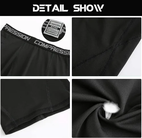 Vista 5 de Holure - Pantalones cortos de compresión para hombre, 3