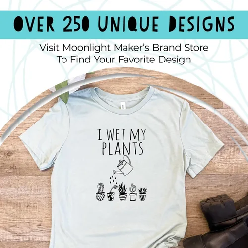 Vista 4 de Cute Women's Screen Printed Crew Neck Tee, Shirts With Sayings, Dusty Blue or Olive