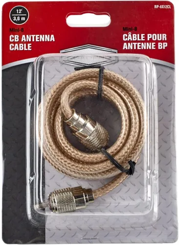 Vista 7 de RoadPro RP-8X12CL Clear 12' Antena CB con cable coaxial Mini-8