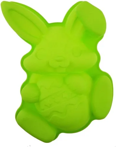 Vista 2 de Antiadherente Conejo de Pascua Conejo Sostener un Huevo Silicona Cake Pan Molde Utensilios para hornear