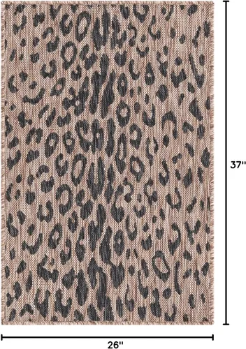 Vista 2 de Unique Loom Outdoor Safari Collection Alfombra de área - Samburu (2' 2" x 3' 1" Rectángulo, Natural/Marrón Claro)