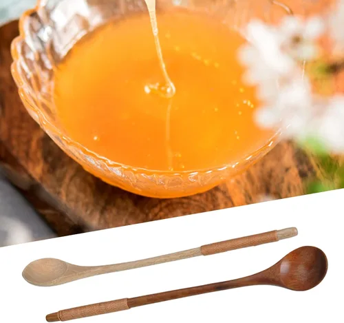 Vista 4 de Cucharas pequeñas de madera, cucharas pequeñas para sopa cucharas de servir, cucharadita de madera para café, té, mermelada, sales de baño, postre