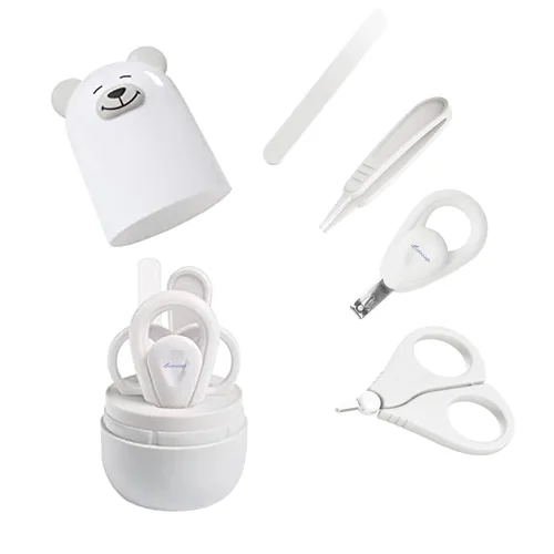 Vista 7 de Juego de cortaúñas para bebés, conjunto de manicura para bebés y pedicura con estuche lindo. Set de regalo para recién nacidos, bebés y niños