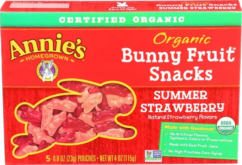 Vista 28 de Bocadillos Orgánicos Building Blocks de Annie's con Sabor a Fruta, Sabores de Frutas Variados, Sin Gluten, 10 Bolsas, 7 oz Formas de bloques