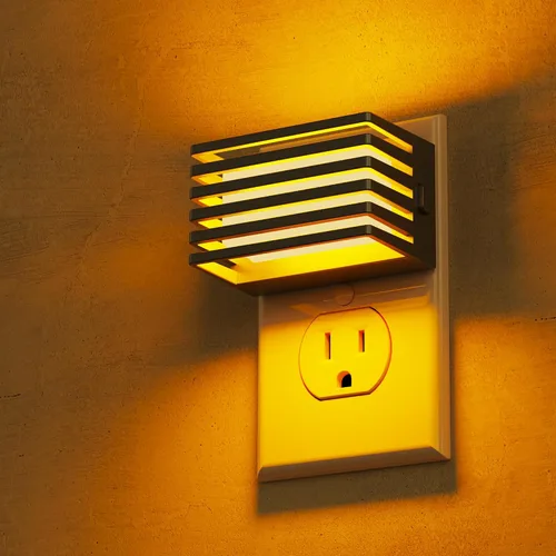 Vista 15 de L LOHAS LED Luces nocturnas enchufables a la pared, paquete de 2 luces nocturnas modernas con sensor de atardecer a amanecer, luz nocturna