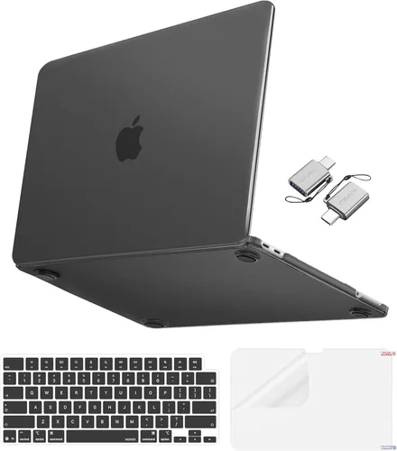 Vista 15 de MOSISO Compatible con MacBook Neo Case 13 pulgadas 2026 A3404 A18 Pro Chip Índigo transparente