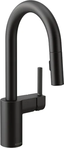 Vista 6 de Moen 5965BLS Align Grifo de Barra Moderno de Una Manija Extraíble con Power Clean con tecnología Reflex, Acero Inoxidable Negro