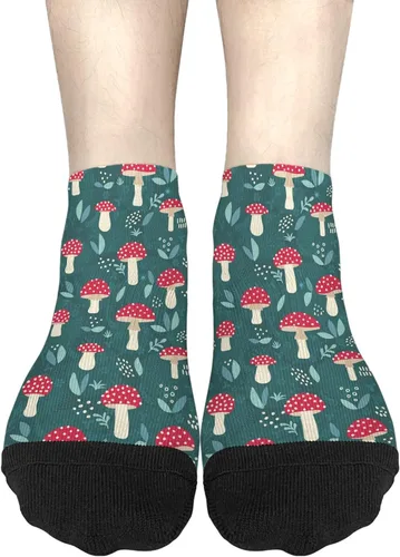 Vista 3 de devor Dress Socks Cotton Men's Sock Ankle Sock Cute Mushrooms Funny Mushrooms Magic Mushrooms Plant Forest Sock