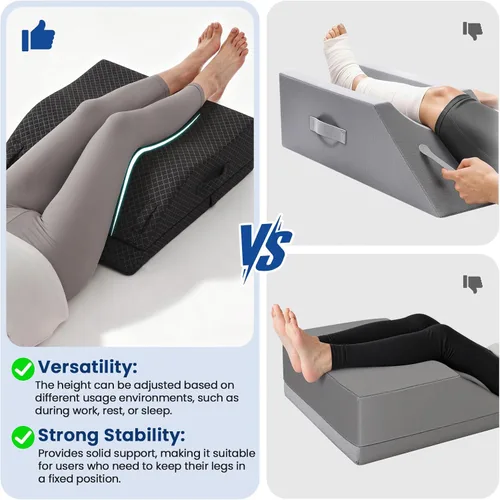 Vista 5 de Elevation Pillows for Leg After Surgery, Memory Foam Adjustable Wedge Pillow for Injury or Rest, Ankle Pillow for Sleeping Blood Circulation