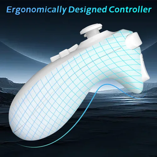 Vista 4 de OSTENT Extensión Wireless Pro Controller para Nintendo Wii U Gamepad Consola Color Blanco