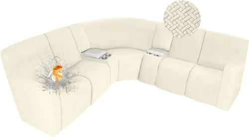 Vista 58 de ALIECOM Fundas 100% impermeables para sofá seccional reclinable, forma de L, elásticas, para esquina, funda para sofá seccional reclinable, lavable