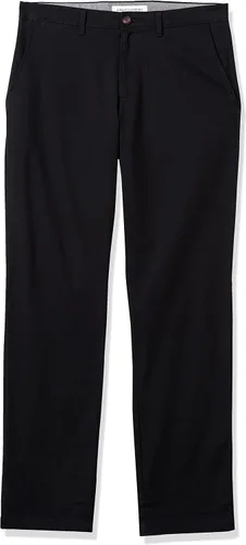 Vista 6 de Tienda Essentials Pantalón caqui elástico casual de ajuste recto para hombre