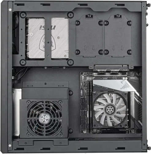 Vista 12 de Silverstone Tecnología Milo 12 Carcasa delgada Mini-ITX de alto rendimiento, SST-ML12B