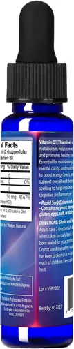 Vista 4 de Dr's Advantage Gotero líquido de vitamina B1 de 2 onzas, suplemento de tiamina B1 para apoyo energético, vitaminas B1 esenciales, promueve