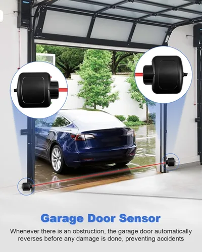 Vista 4 de Abridor de puerta de garaje, sensor de seguridad, ojos para abridor de puerta de garaje lineal, accesorios compatibles con HAE00002 LSO50 LDO33