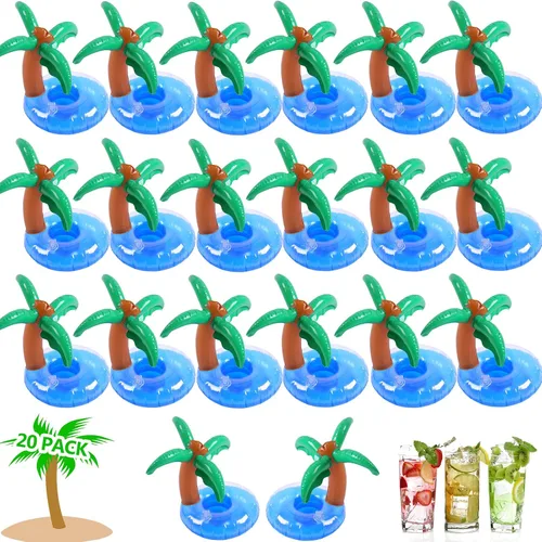 Vista 18 de LanMa Inflatable Drink Holders Bulk Pool Drink Floats Cup Holder for Swimming Pool Party 120 unidades.
