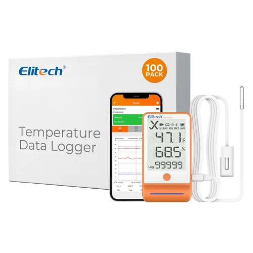 Vista 11 de Elitech ISO 17025 Certificado GSP-6 Bluetooth Data Logger Temperatura Humedad 100000 Readings, Shadow Data, Max Min Record, Auto PDF/CSV