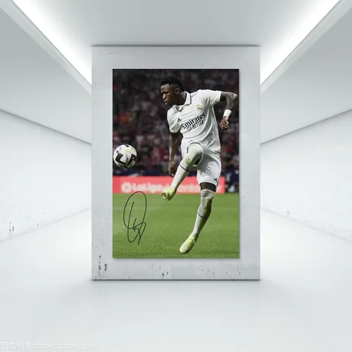 Vista 7 de LOGAUT Vinicius Jr Poster Vini Jr - Póster de fútbol firmado para pared, pintura estética para decoración del hogar, (V5114), sin marco, 12 x 18