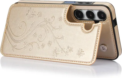 Vista 5 de Asuwish Funda de teléfono para Samsung Galaxy A15 5G/4G con protector de pantalla de vidrio templado, tarjetero con soporte para tarjetero, soporte