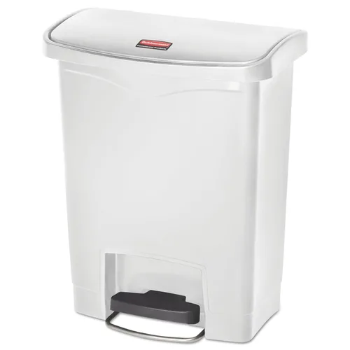 Vista 38 de Rubbermaid Commercial Products - Bote de basura STREAMLINE con pedal frontal/paso de plástico/basura/contenedor de 4 galones, color beige