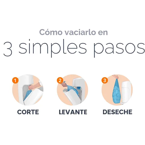 Vista 8 de Cubeta contenedora pañales sucios con tecnología antiolor Playtex, de Diaper Genie, Blanco