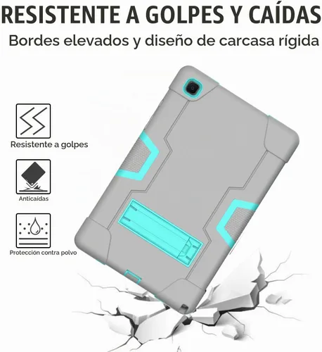 Vista 7 de Funda para Tablet de Samsung Galaxy Tab A7 10.4 2020, Funda Protectora de Alta Resistencia y a Prueba de Golpes de PC de Silicona con Soporte