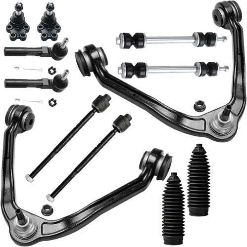 Vista 67 de Detroit Axle – 12 brazos de control superiores e inferiores delanteros con rótulas, barras de unión exteriores e interiores con topes, barras